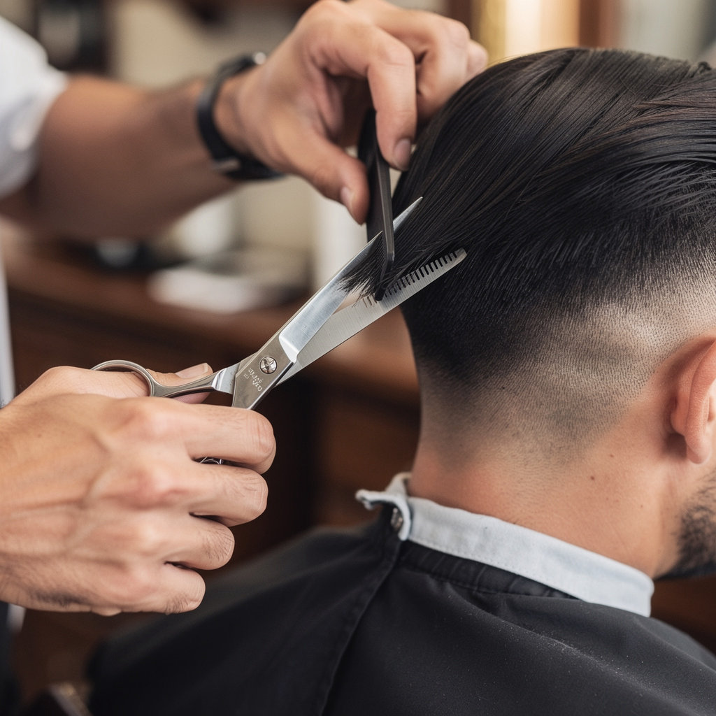 Wise Guys Barber Shop professional haircut tools and results for traditional barber services in Santa Barbara